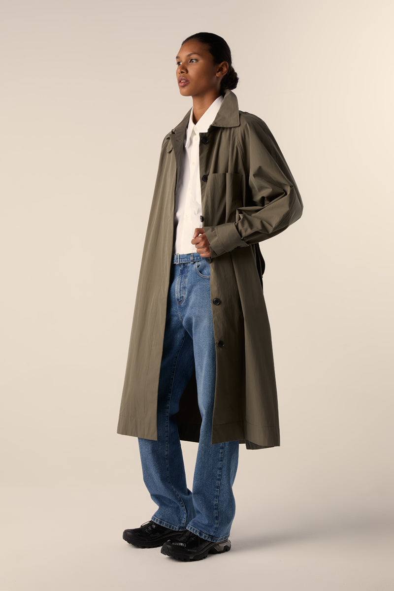 Clark Trench Coat-Khaki PROENZA SCHOULER WHITE LABEL