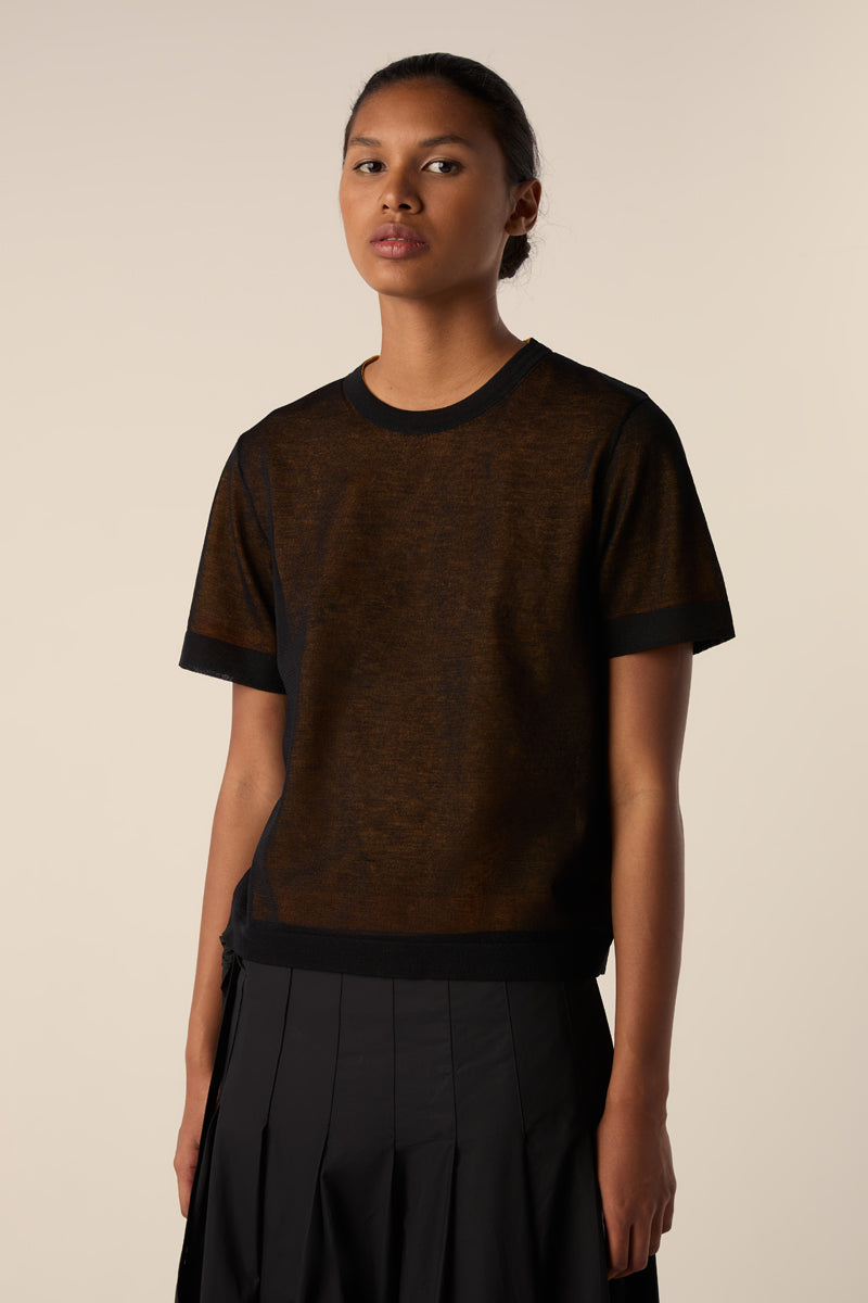 Powell Layered top-Black/Marigold PROENZA SCHOULER WHITE LABEL