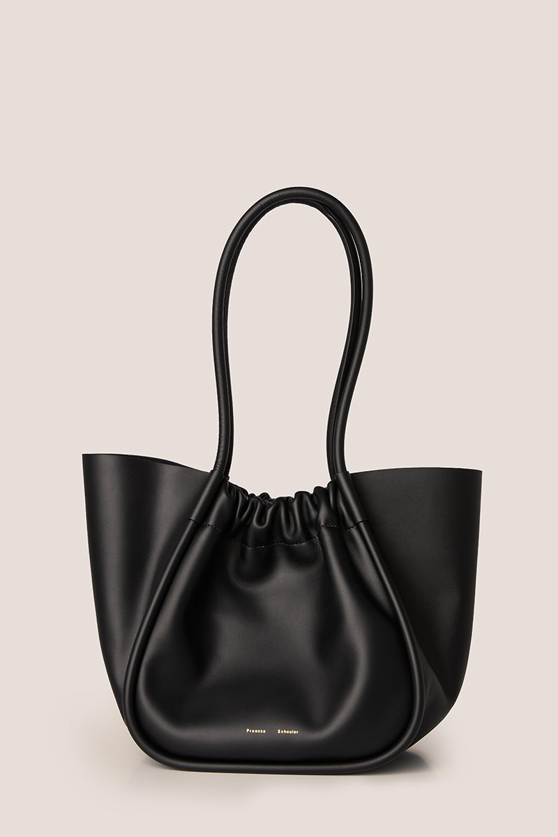 Large Ruched Leather Tote-Black PROENZA SCHOULER