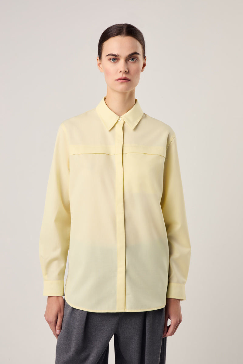 Rose wool shirt/Light Yellow PROENZA SCHOULER WHITE LABEL