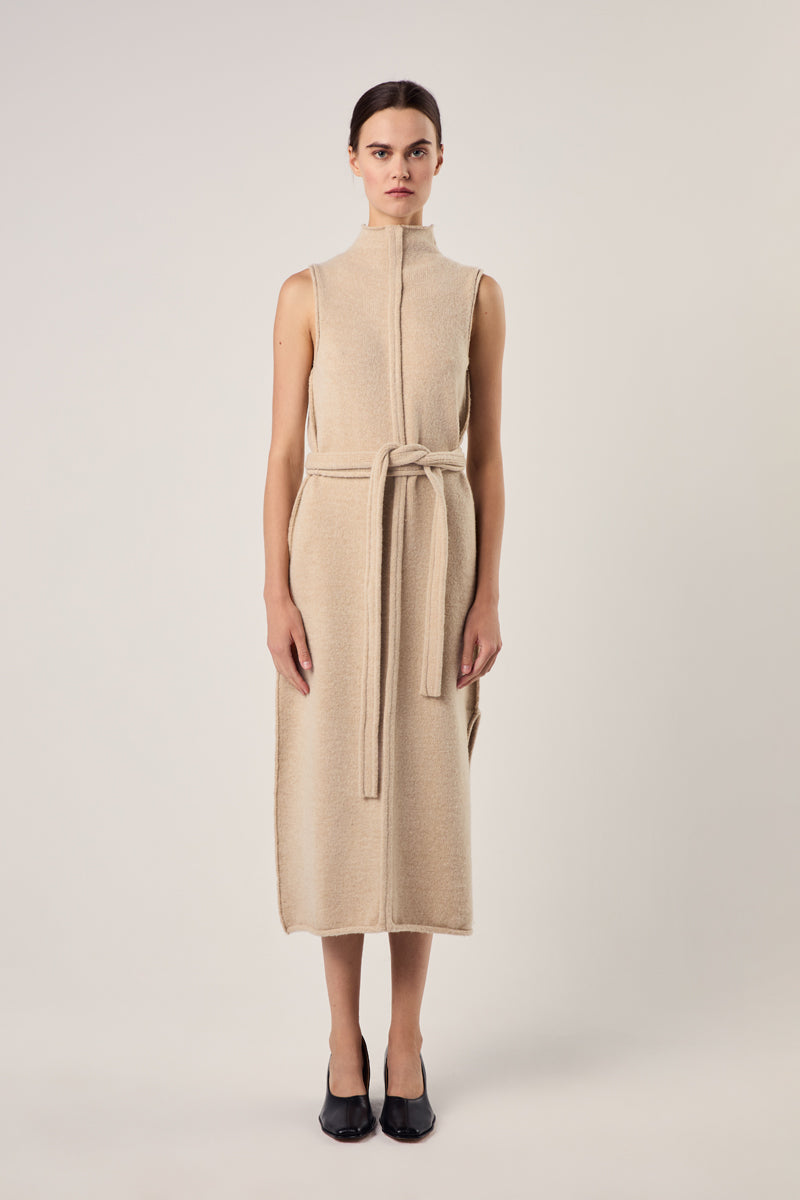 Zola wool dress- Birch Beige PROENZA SCHOULER WHITE LABEL