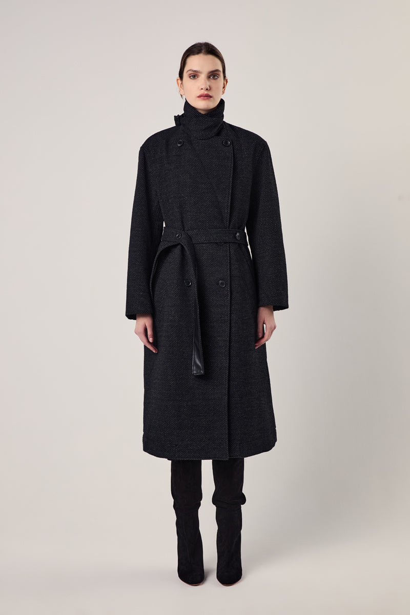Ronan Wool coat/Black-Grey PROENZA SCHOULER WHITE LABEL