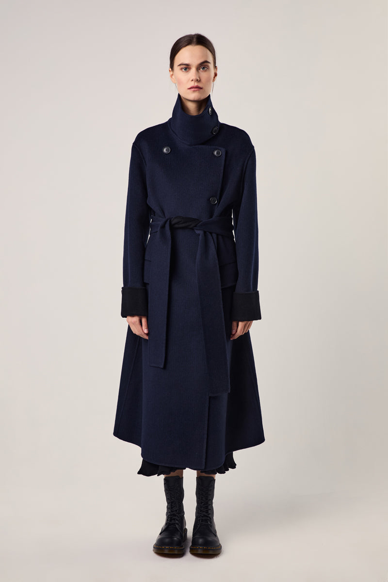 Constance Wool coat/Navy melange PROENZA SCHOULER WHITE LABEL