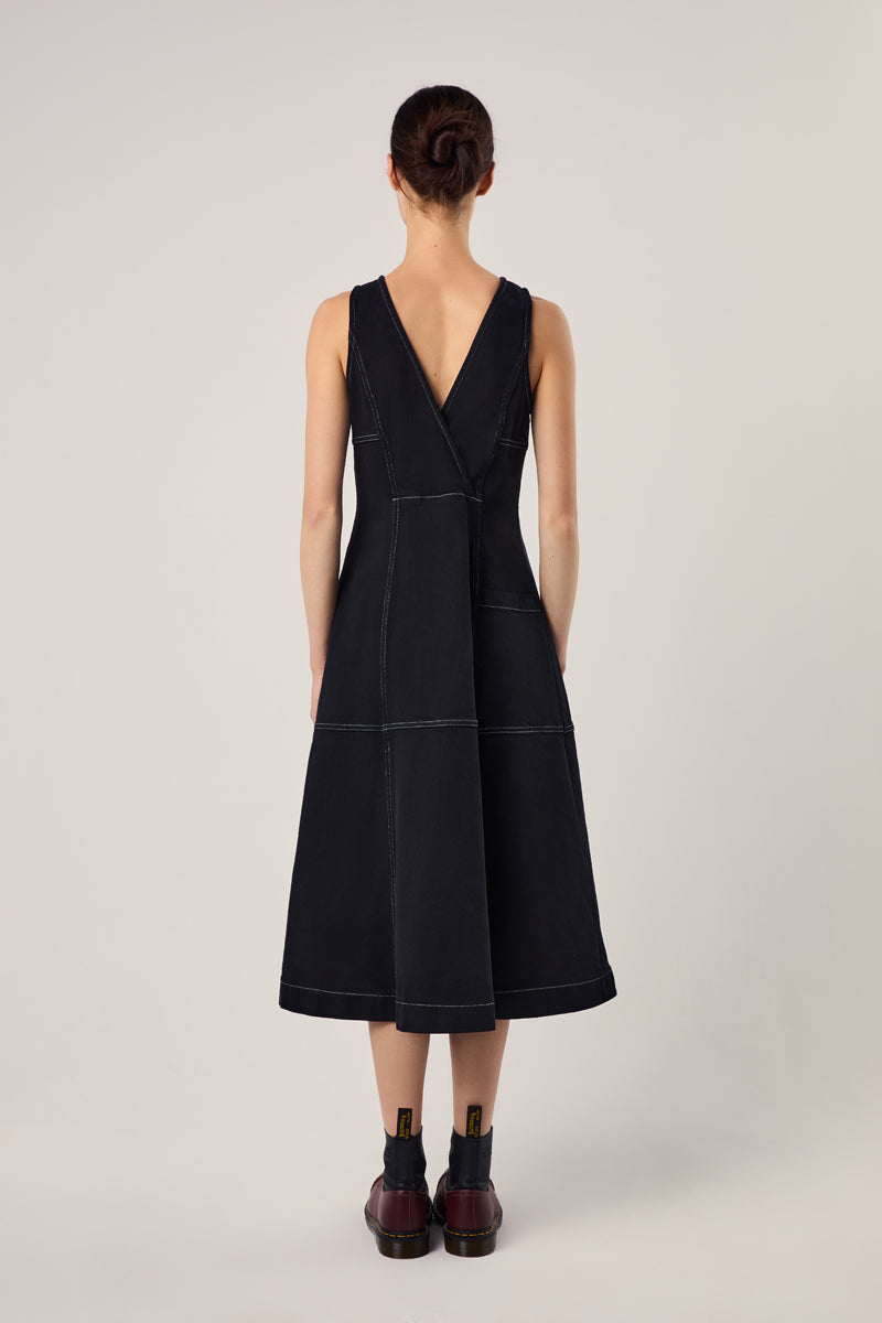 Arlet sleeveless denim dress/Black PROENZA SCHOULER WHITE LABEL