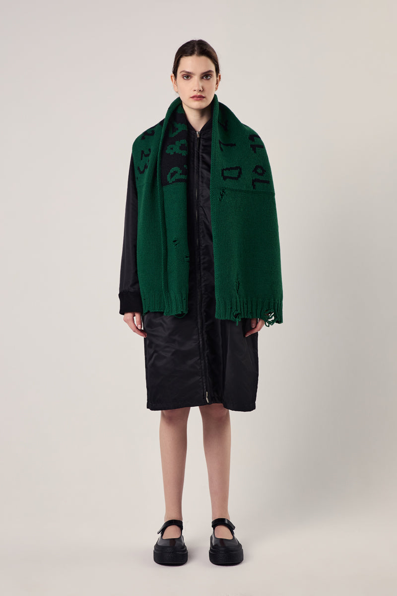 Numeric scarf-Green-Black MM6 MAISON MARGIELA