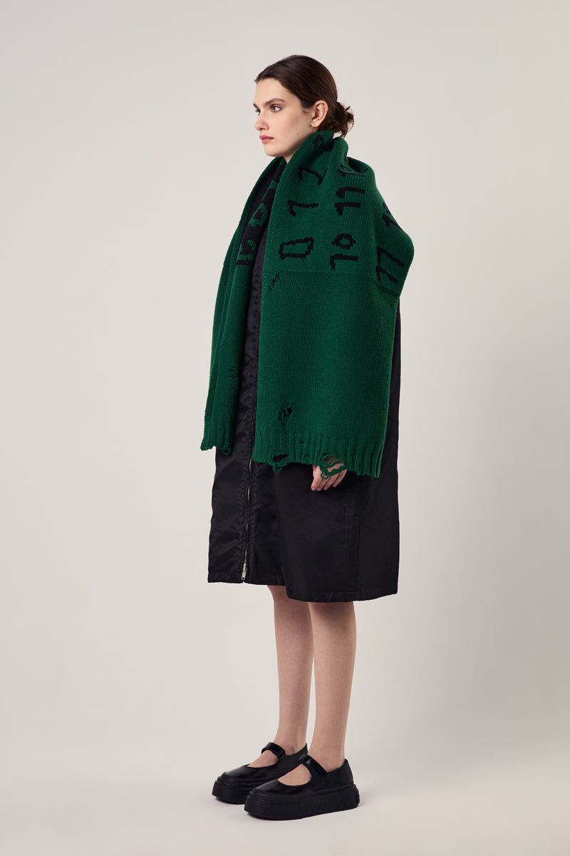 Numeric scarf-Green-Black MM6 MAISON MARGIELA