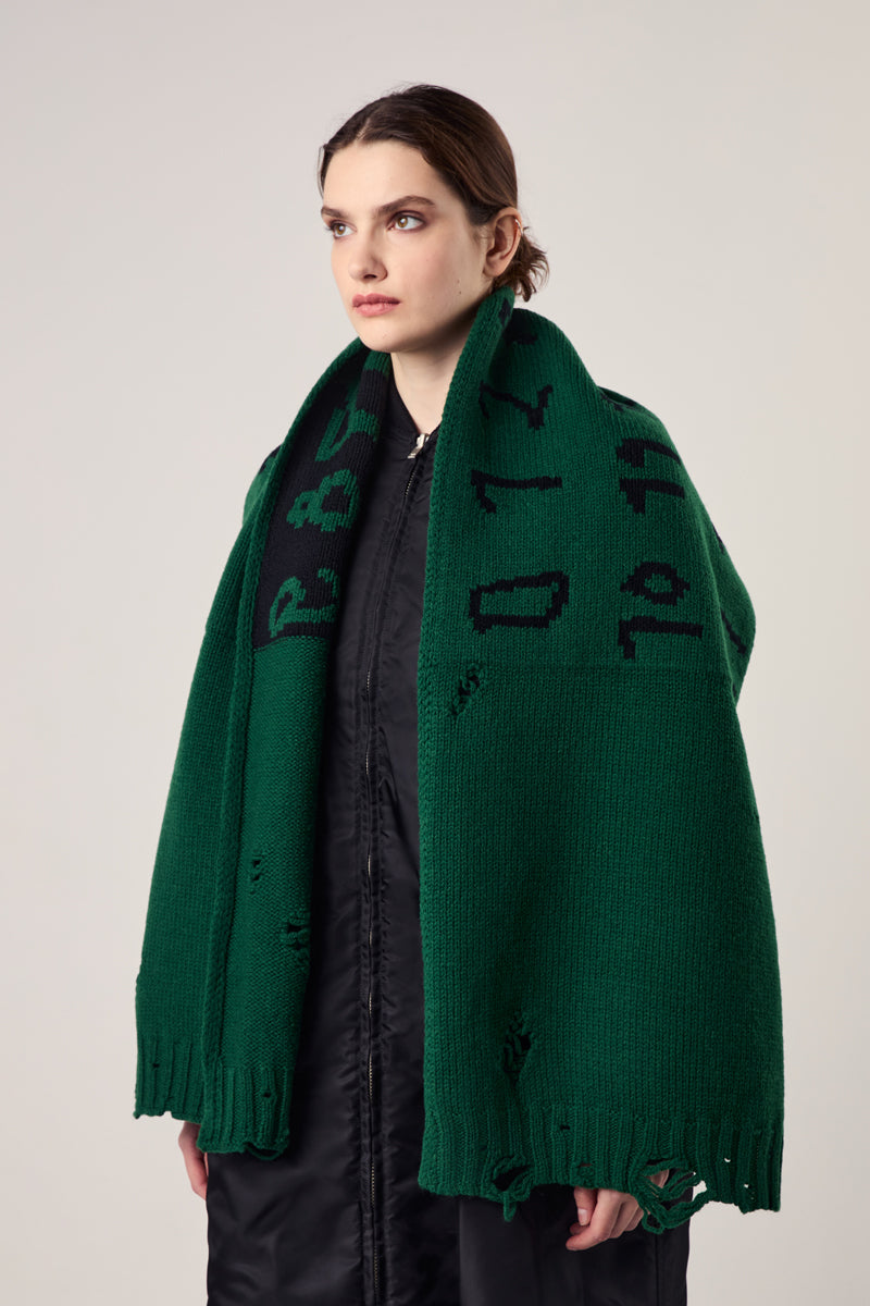 Numeric scarf-Green-Black MM6 MAISON MARGIELA