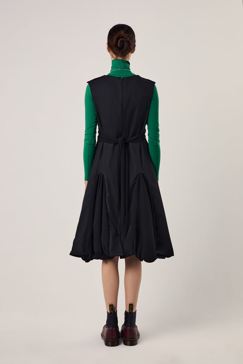 Black wool dress/Black 240791