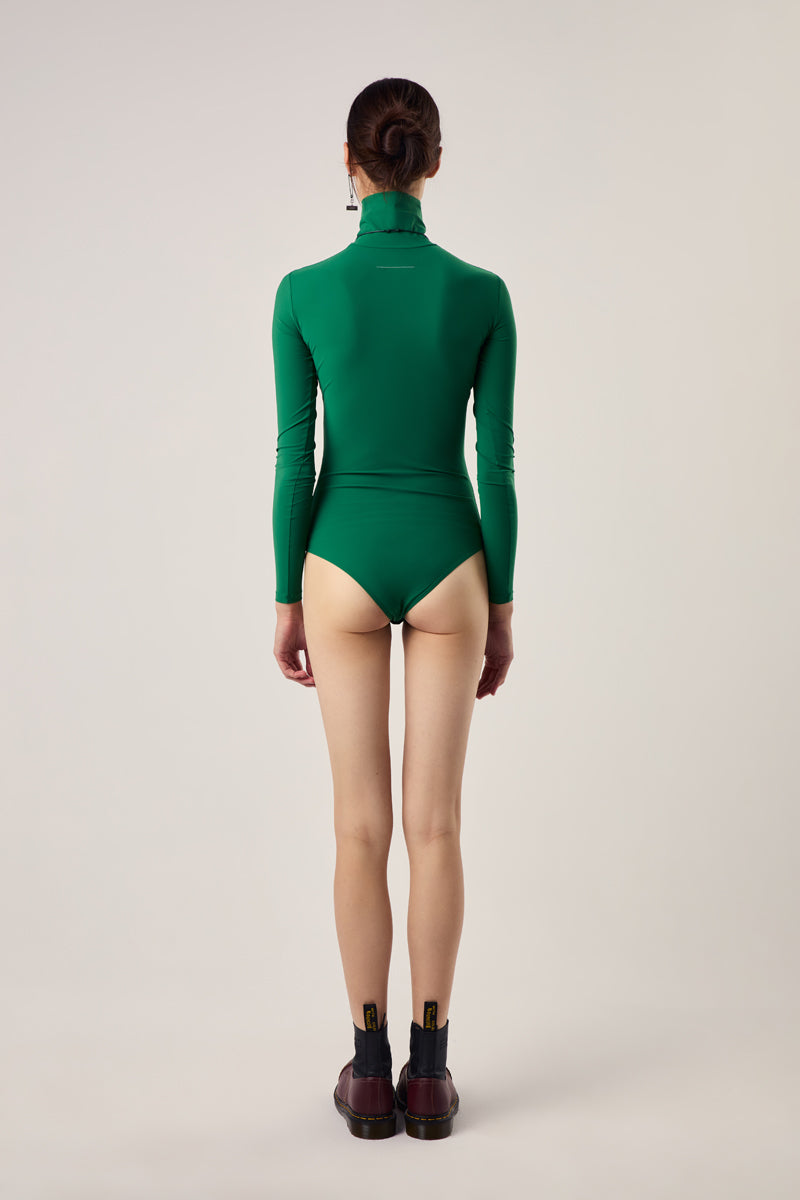 Numbers-motif bodysuit/Green MM6 MAISON MARGIELA