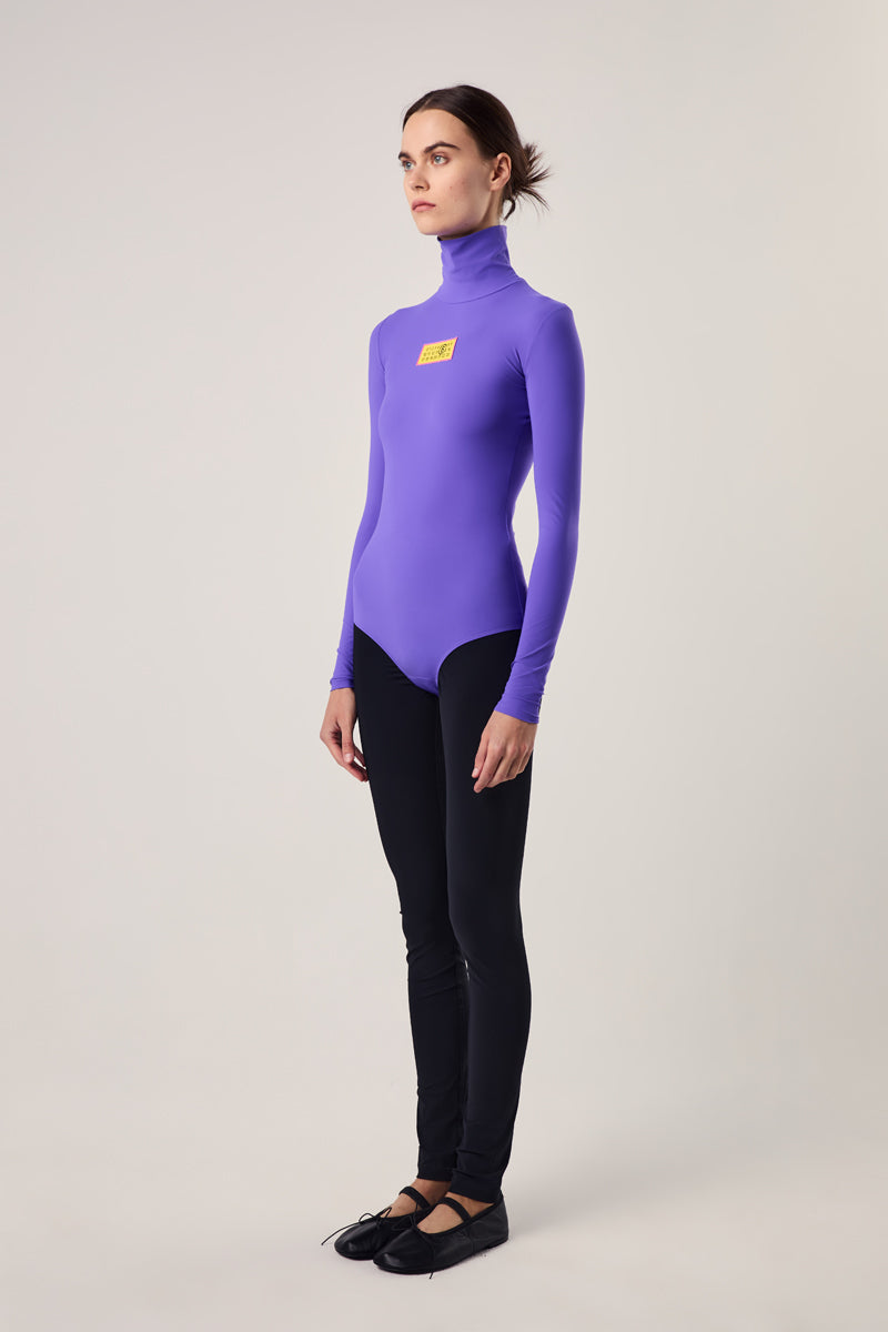 Numbers-motif bodysuit/Purple MM6 MAISON MARGIELA