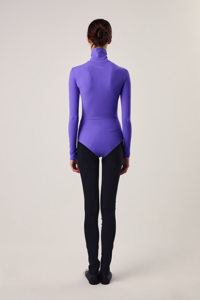 Numbers-motif bodysuit/Purple MM6 MAISON MARGIELA