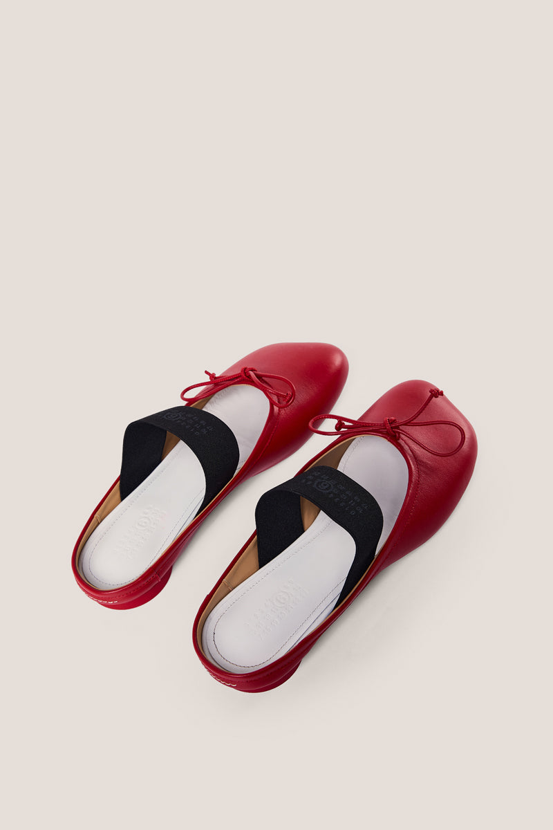 Anatomic Slip-on Ballerinas/Red-Black MM6 MAISON MARGIELA