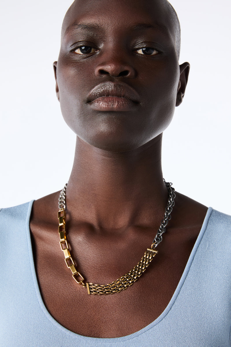 Chain-link necklace-Silver/Gold MM6 MAISON MARGIELA
