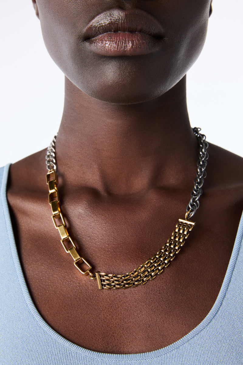 Chain-link necklace-Silver/Gold MM6 MAISON MARGIELA
