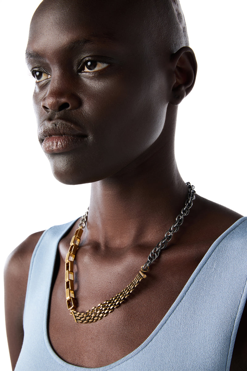Chain-link necklace-Silver/Gold MM6 MAISON MARGIELA