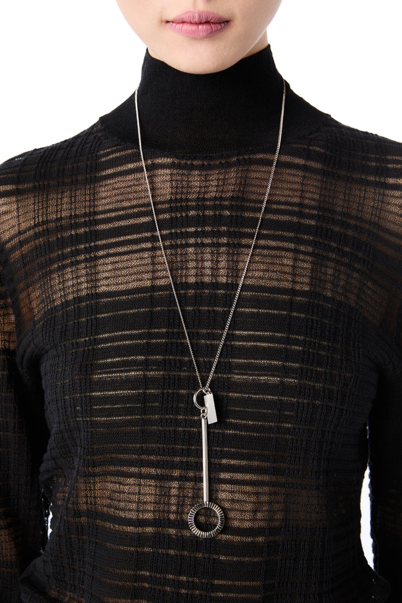 Numeric signature necklace-Silver MM6 MAISON MARGIELA