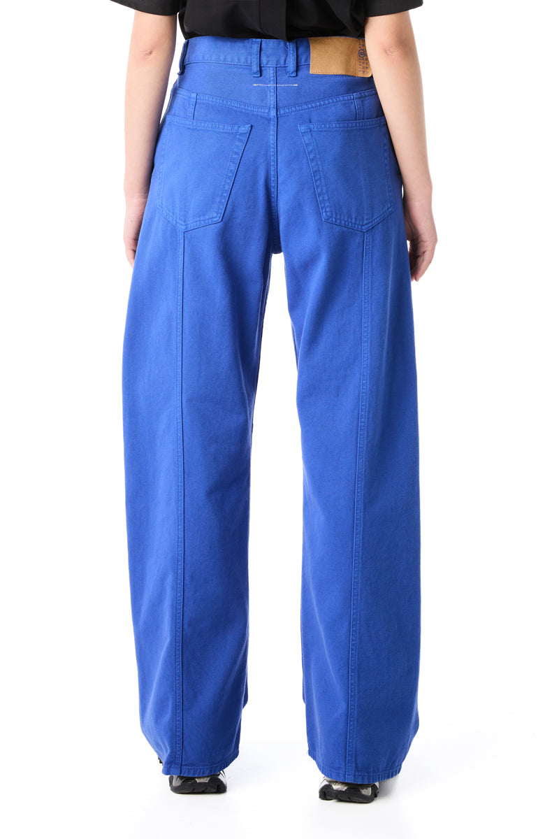Bull cotton trousers/Electric Blue MM6 MAISON MARGIELA