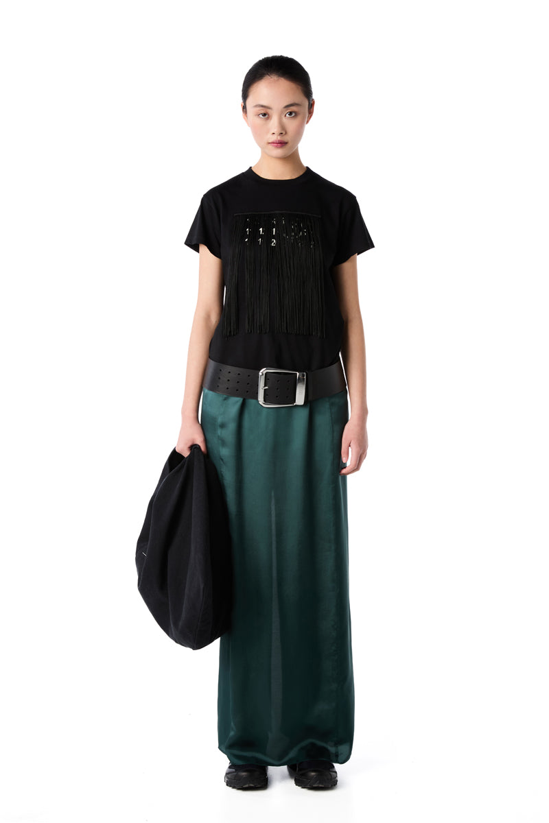 Japanese draped shoulder bag-Black MM6 MAISON MARGIELA