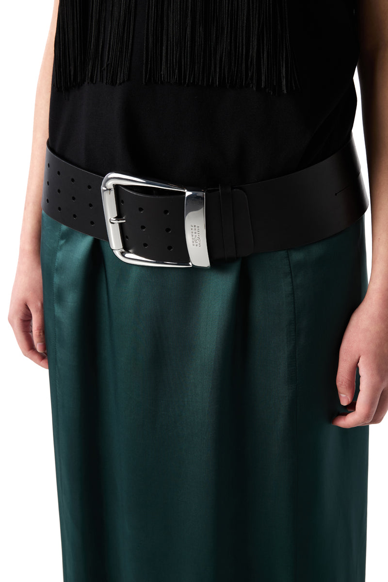 H75 leather belt-Black MM6 MAISON MARGIELA