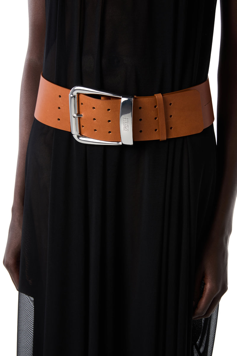 H75 leather belt-Brown MM6 MAISON MARGIELA