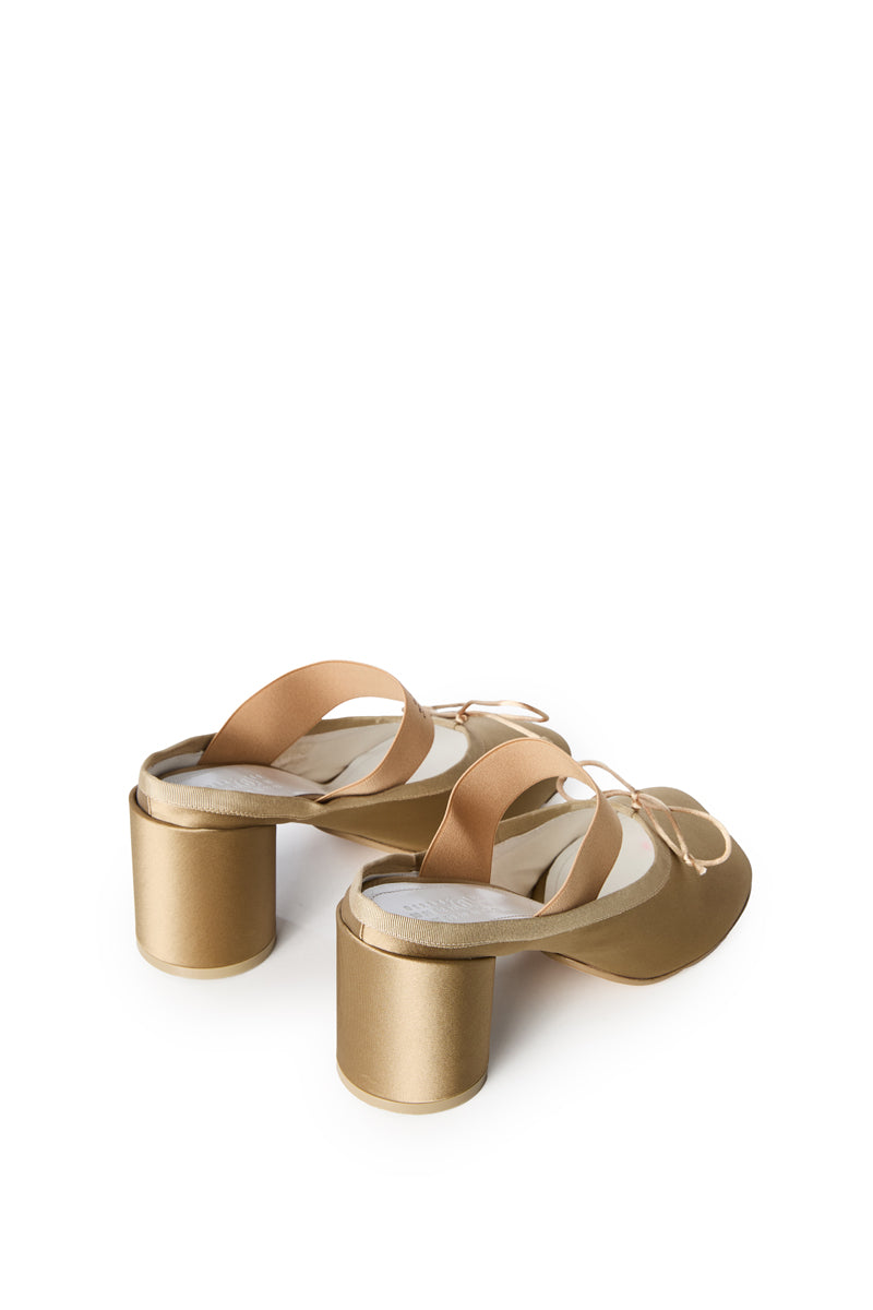 70mm logo elastic ballet mules-Beige MM6 MAISON MARGIELA
