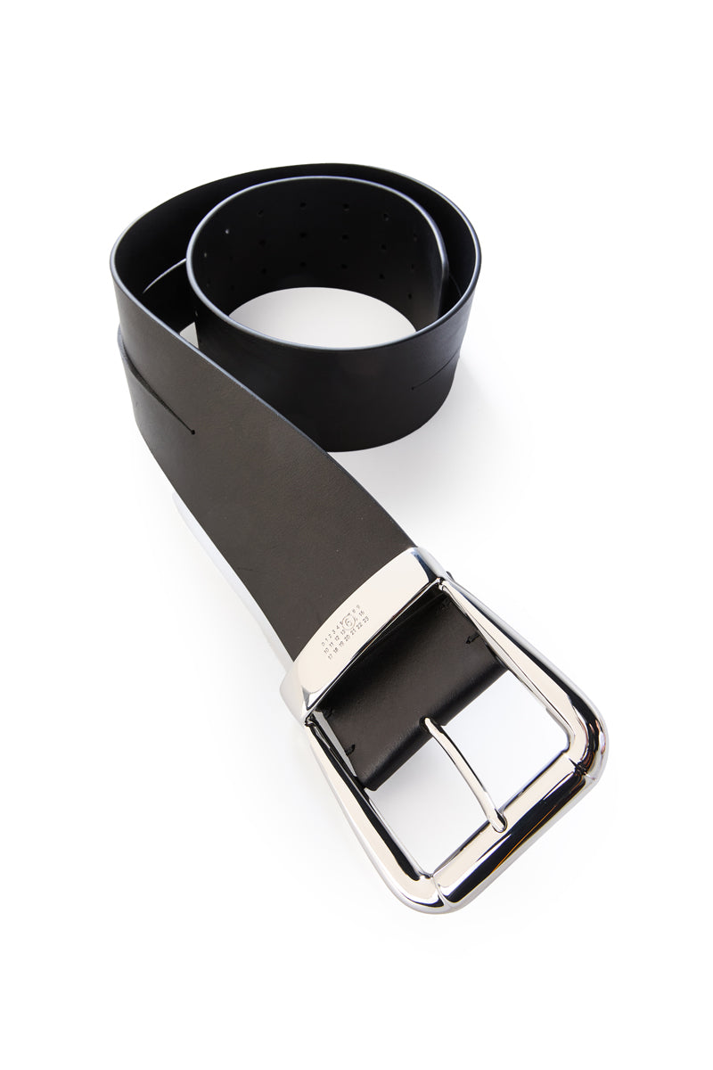 H75 leather belt-Black MM6 MAISON MARGIELA