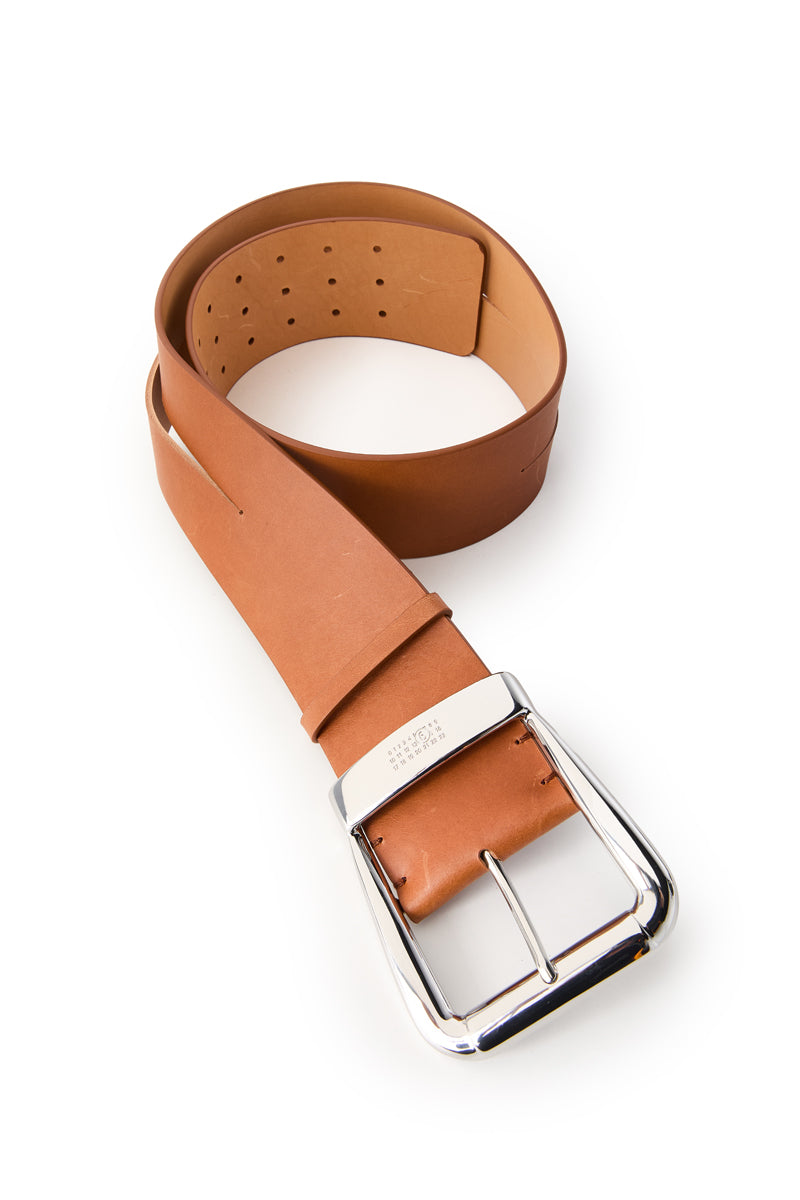 H75 leather belt-Brown MM6 MAISON MARGIELA