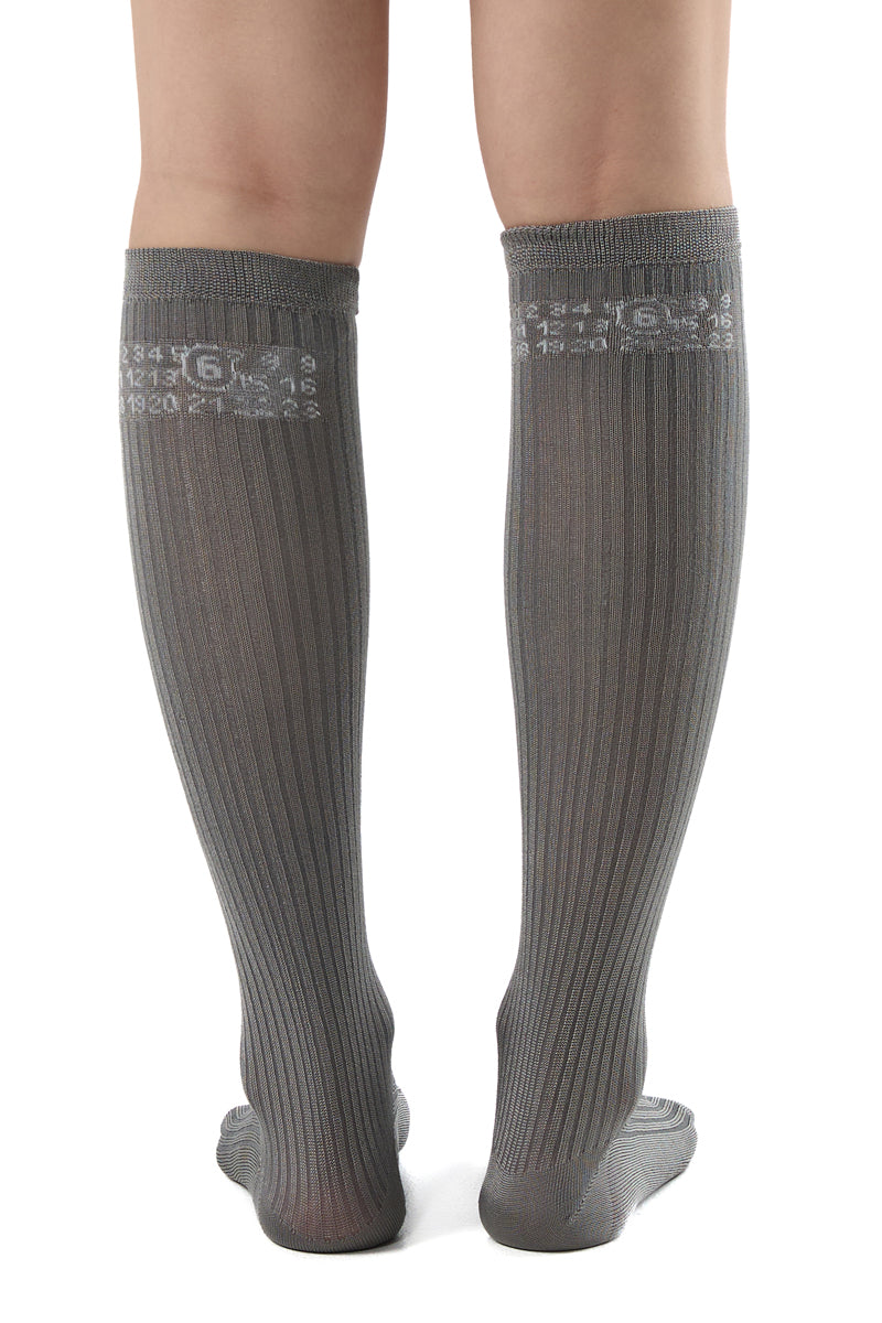 Numeric ribbed socks/Grey MM6 MAISON MARGIELA