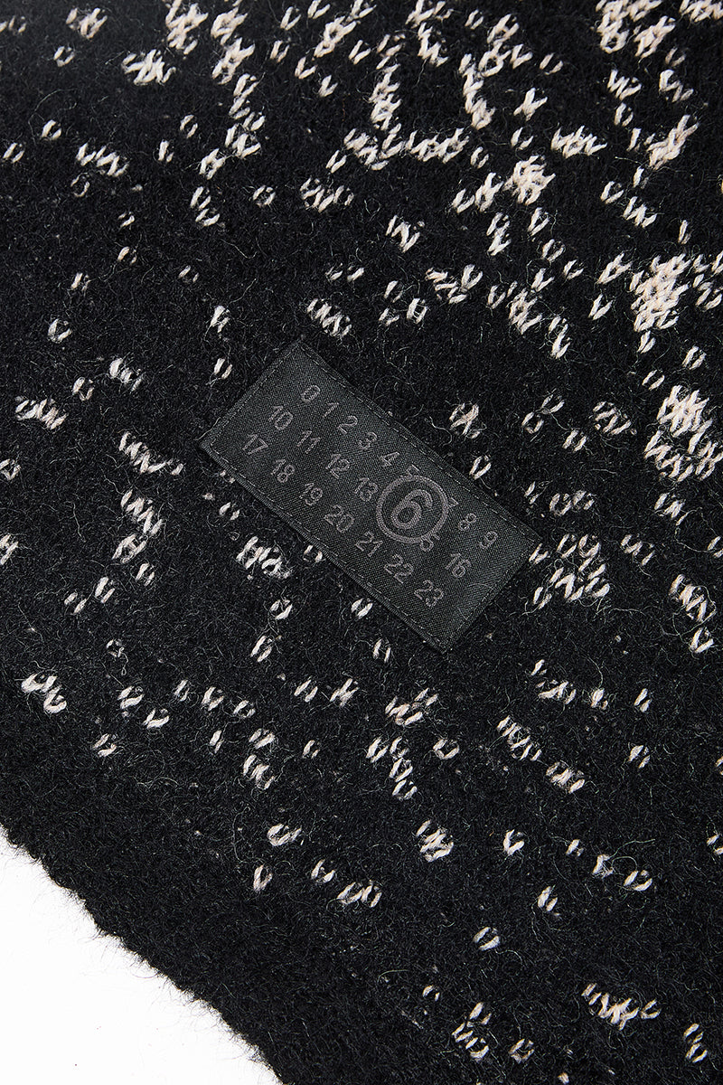Wool scarf/Black and Beige MM6 MAISON MARGIELA