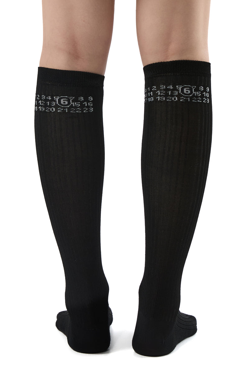 Numeric ribbed socks/Black MM6 MAISON MARGIELA