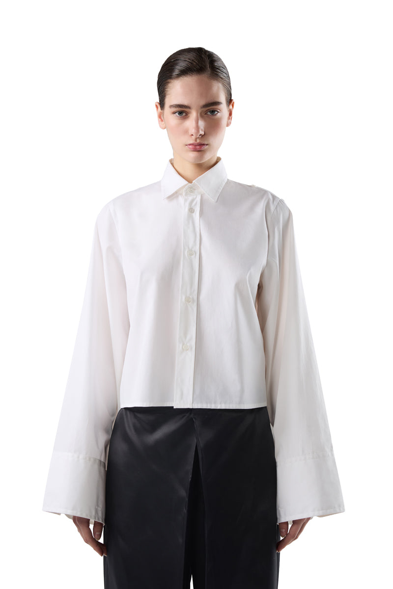 Jacquard convertible shirt/White MM6 MAISON MARGIELA