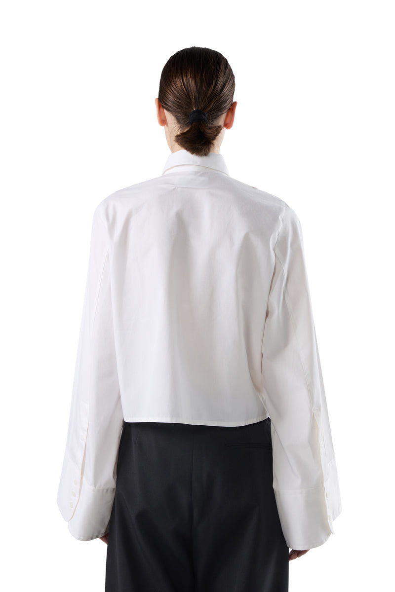 Jacquard convertible shirt/White MM6 MAISON MARGIELA