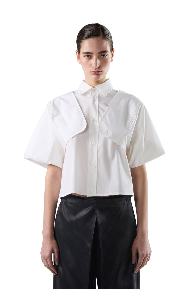 Jacquard convertible shirt/White MM6 MAISON MARGIELA