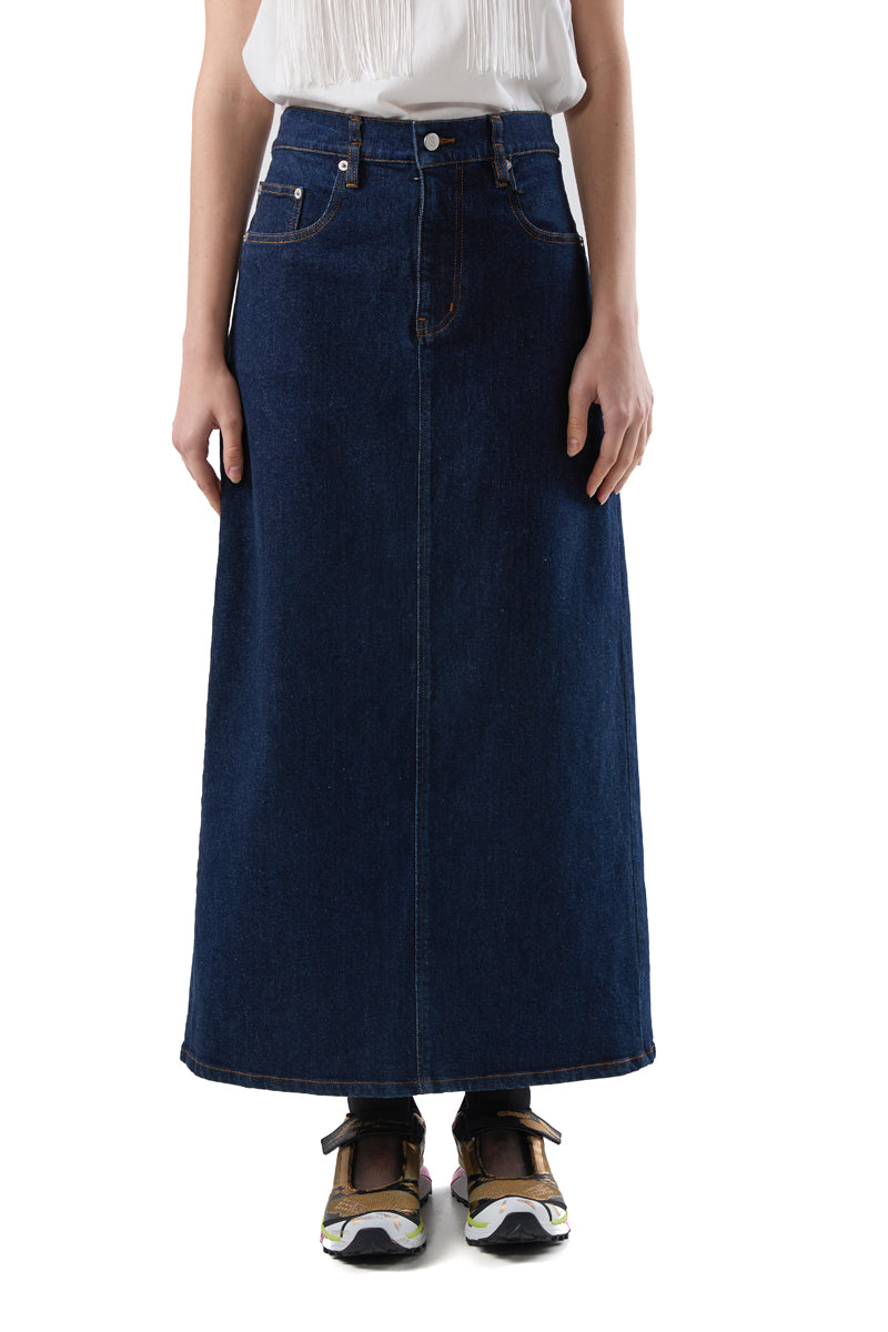 Denim maxi skirt-Blue PROENZA SCHOULER WHITE LABEL