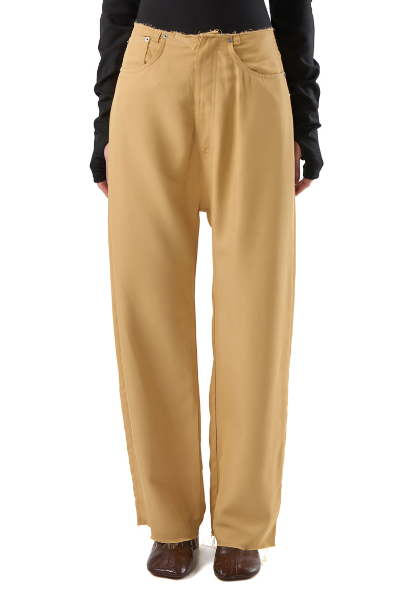 Twill classic five pockets trousers/Camel yellow MM6 MAISON MARGIELA
