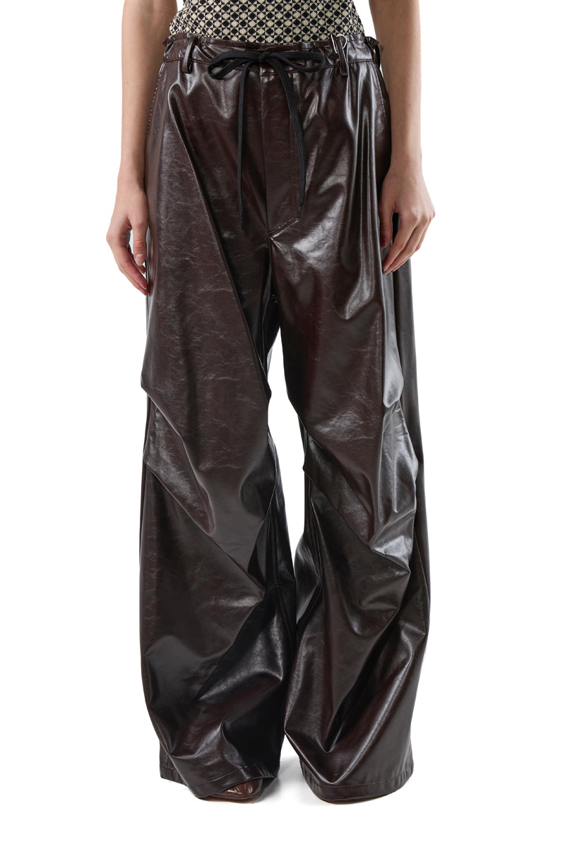 Parachute draped trousers/Brown MM6 MAISON MARGIELA