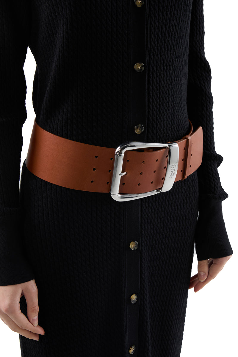 Leather belt-Brown MM6 MAISON MARGIELA