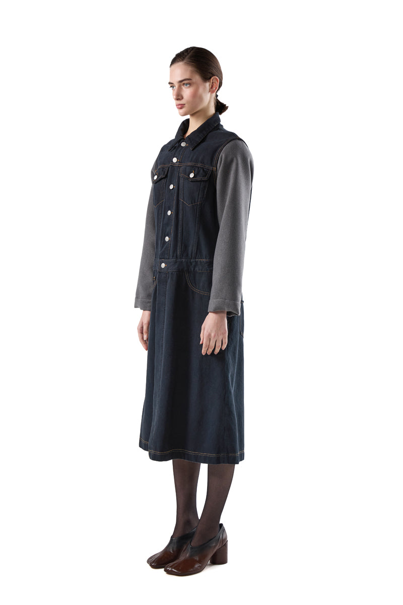 Denim coat/Black-Grey MM6 MAISON MARGIELA