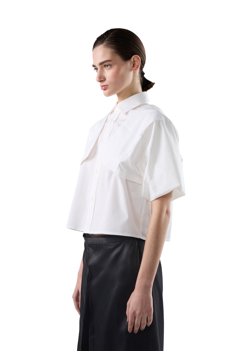 Jacquard convertible shirt/White MM6 MAISON MARGIELA