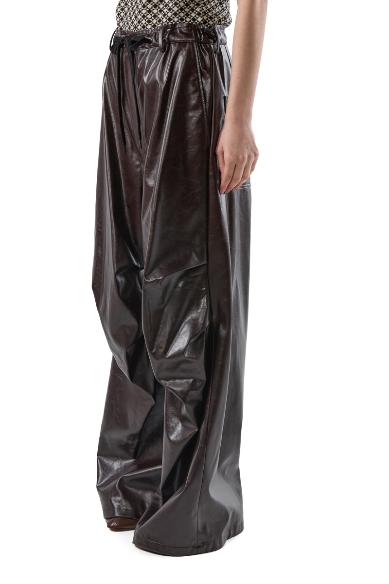 Parachute draped trousers/Brown MM6 MAISON MARGIELA
