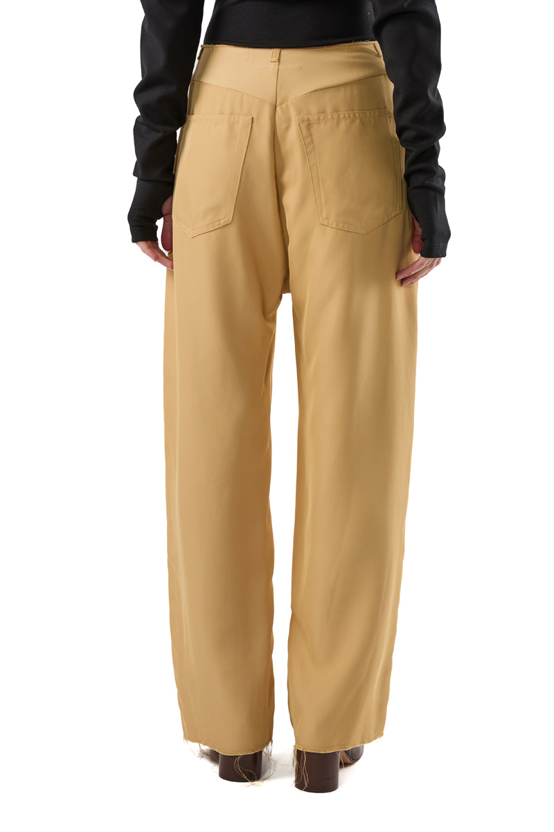 Twill classic five pockets trousers/Camel yellow MM6 MAISON MARGIELA