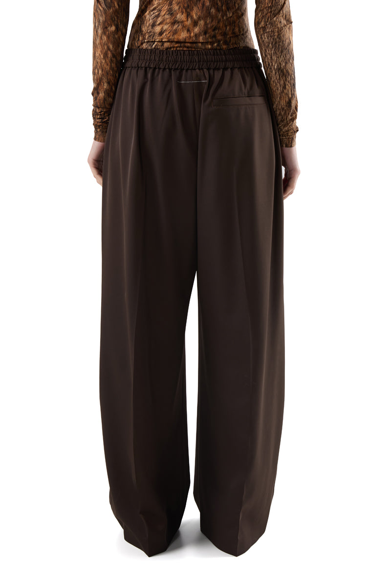 Stretch-design track pants/Brown MM6 MAISON MARGIELA