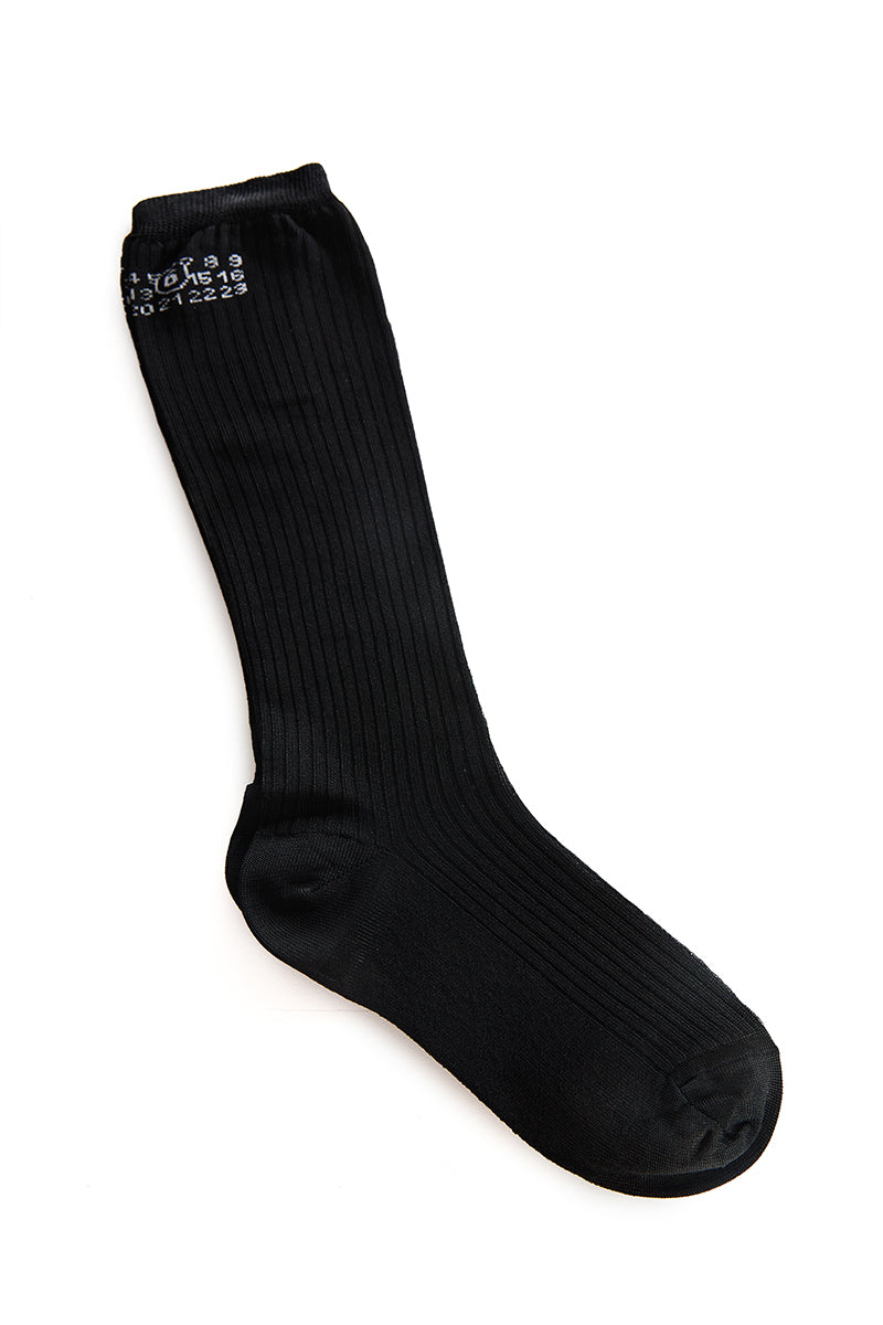 Numeric ribbed socks/Black MM6 MAISON MARGIELA