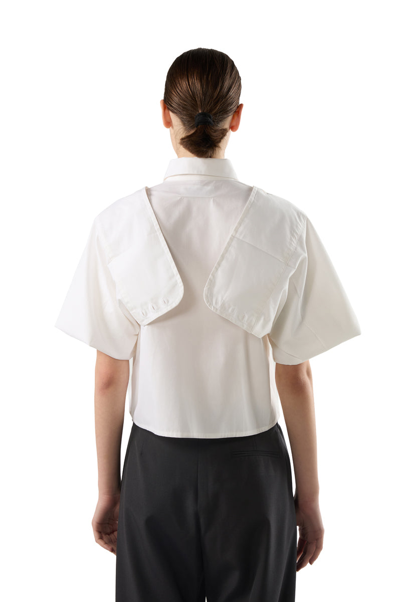 Jacquard convertible shirt/White MM6 MAISON MARGIELA