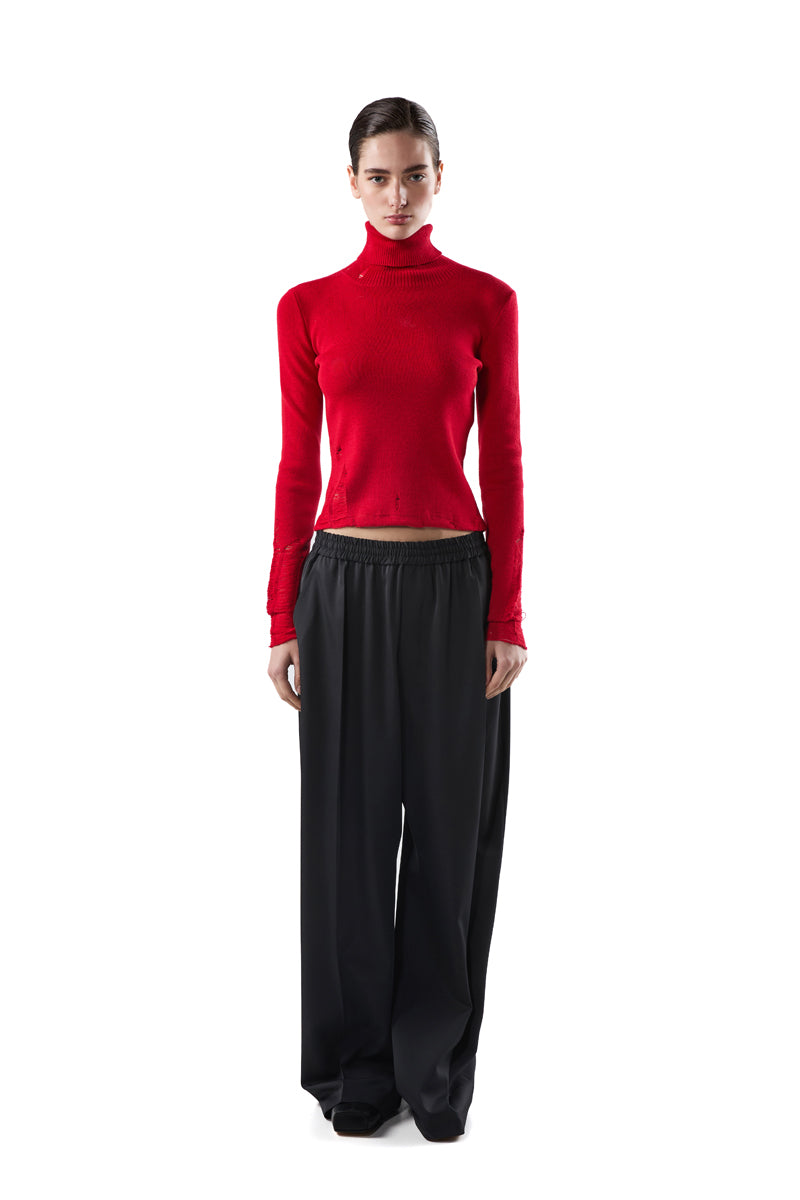 Stretch-design track pants/Black MM6 MAISON MARGIELA