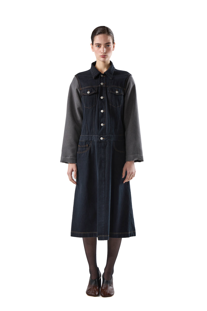 Denim coat/Black-Grey MM6 MAISON MARGIELA