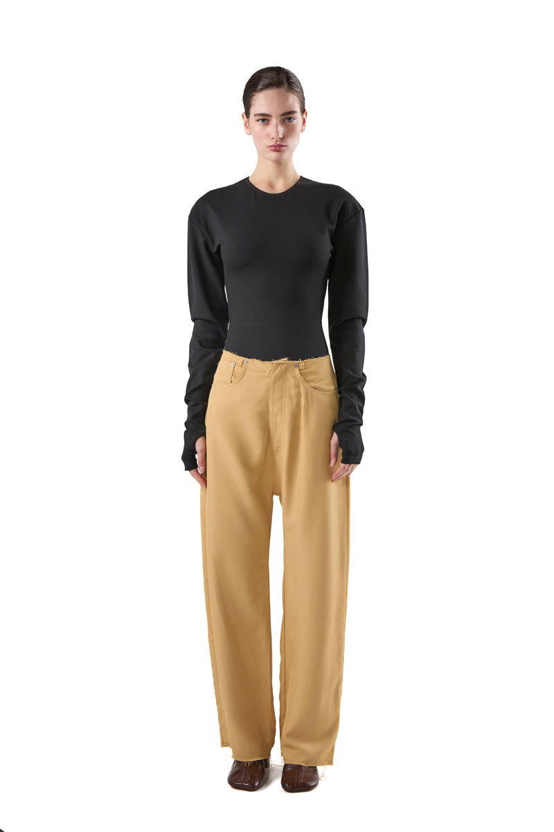 Twill classic five pockets trousers/Camel yellow MM6 MAISON MARGIELA