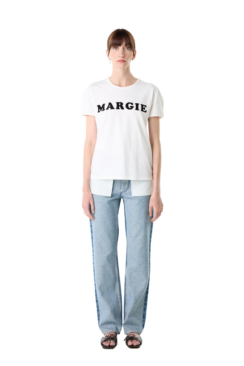 Vintage Jersey T-Shirt/White MM6 MAISON MARGIELA
