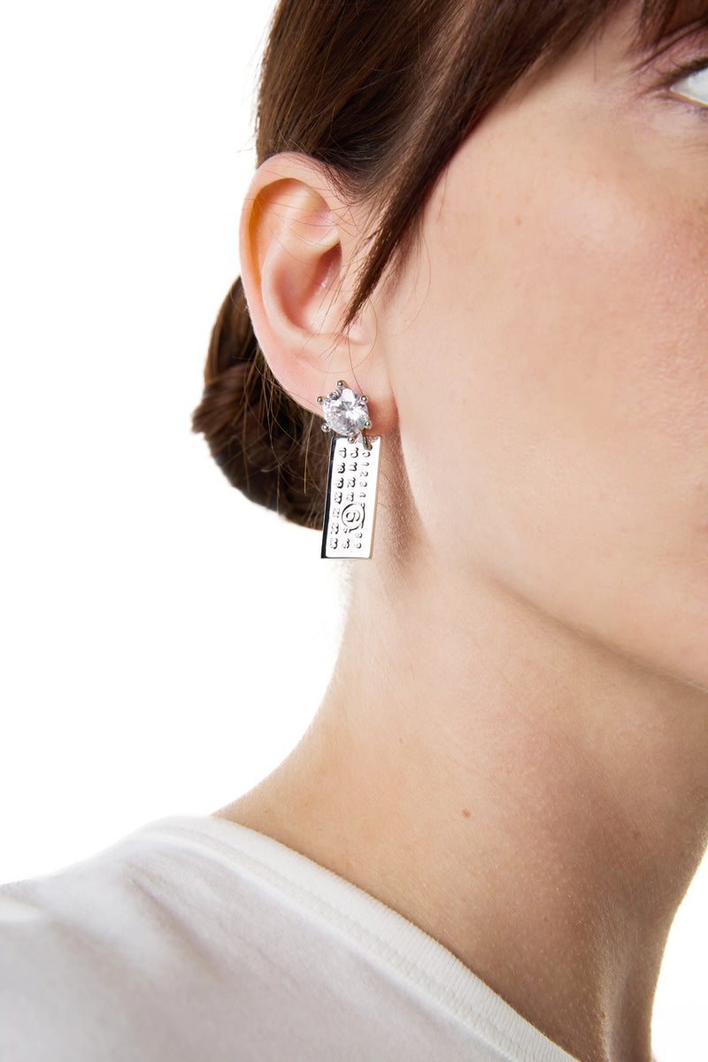 Numeric Charm Earrings/Silver MM6 MAISON MARGIELA