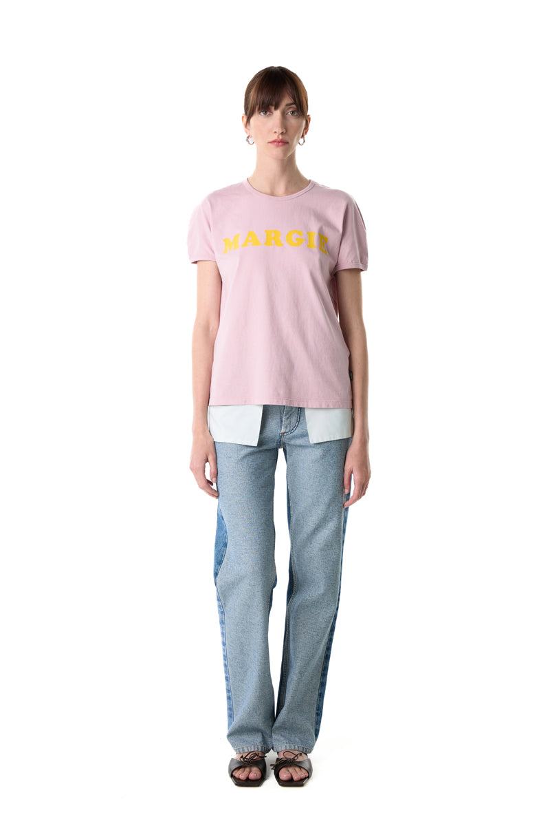 Vintage Jersey T-Shirt/Pink MM6 MAISON MARGIELA